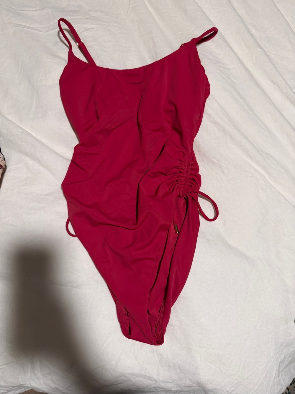 Andie Magenta One-Piece Swimsuit with Side Ruching